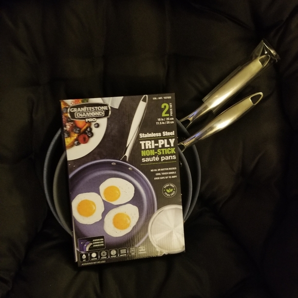Granitestone Diamond PRO Stainless Steel Tri-Ply Non-Stick Saute Pans 2p… - Picture 7 of 10